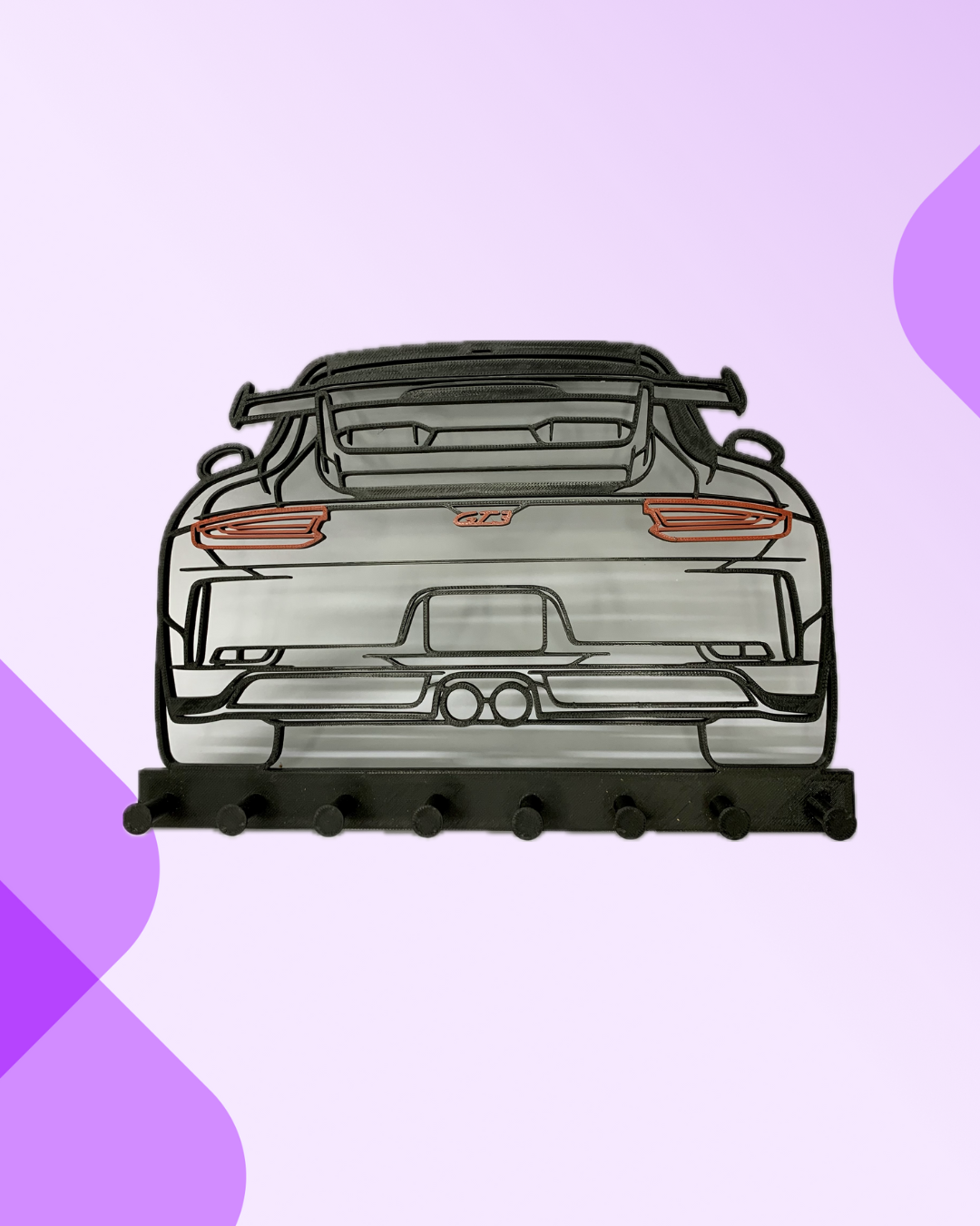 Porsche rear Silhouette Key Rack